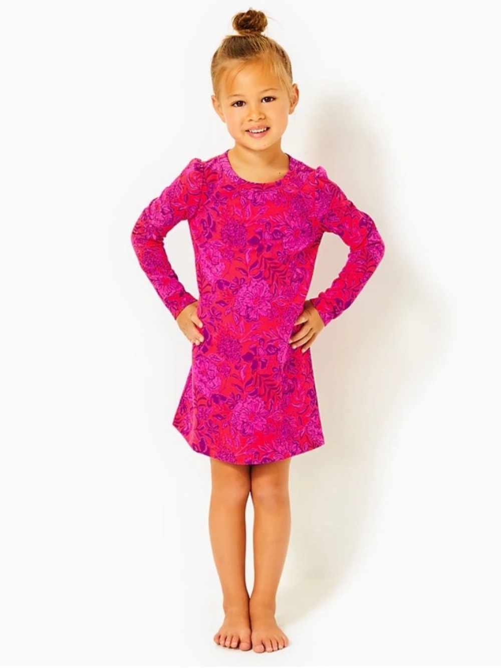 Lilly Pulitzer Mini Jansen Shift Dress Purple and Red Secret Hideaway Girls L